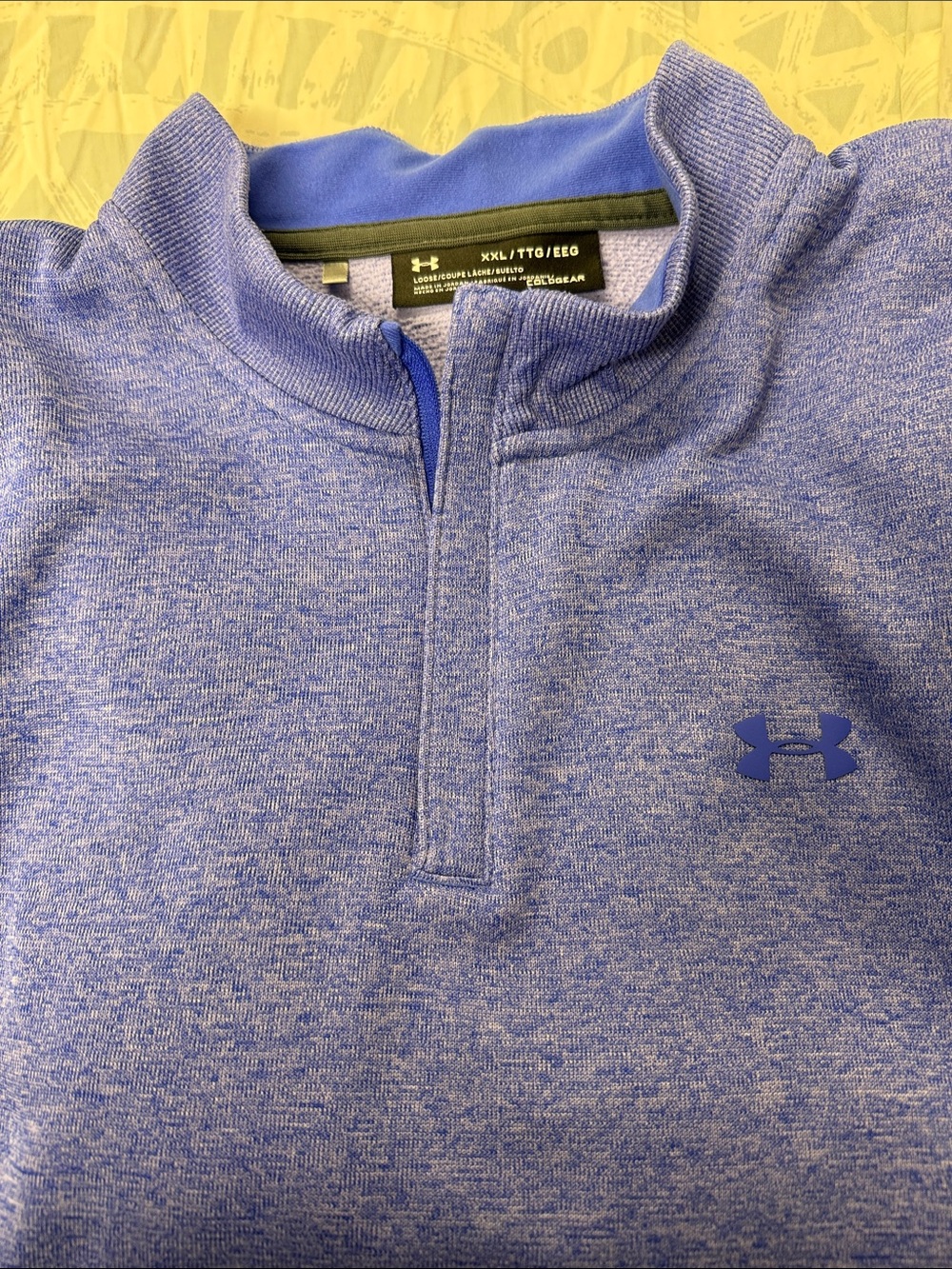 Under Armour Heather Royal Blue Quarter-Zip Pullover